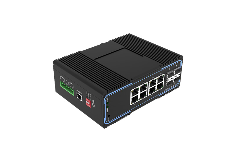 Gigabit 4 optical 8 electrical industrial switch